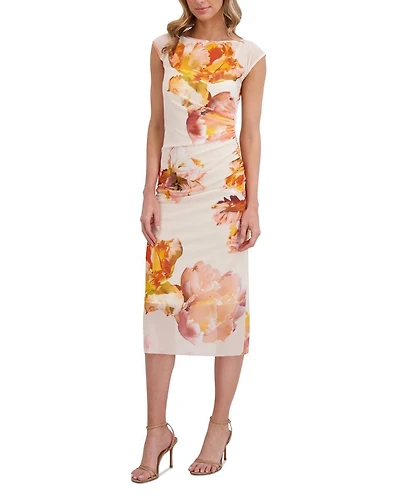 Short Sleeve Mesh Column Dress