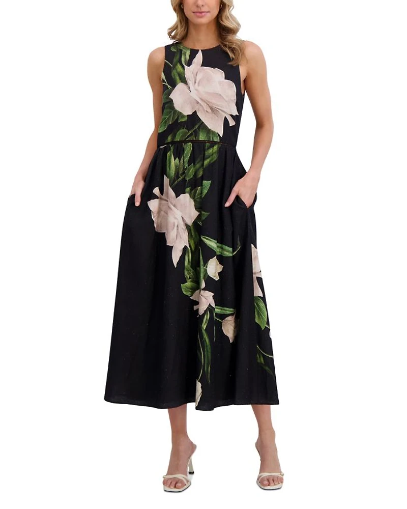 Sleeveless Fit and Flare Maxi Dress