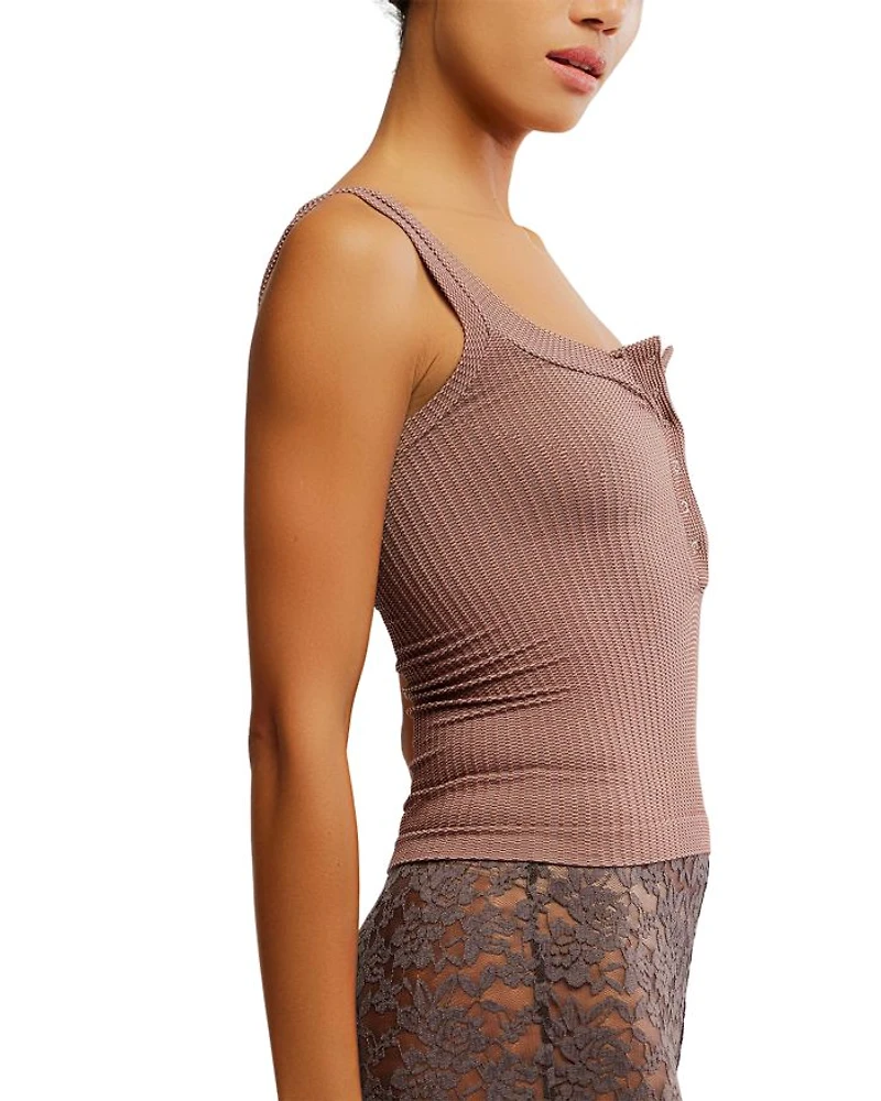 Clean Slate Henley Tank Top