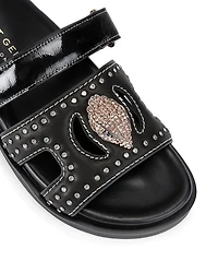 Women's Eagle Studded Cutout Sandals