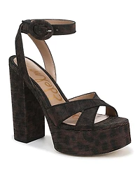 Sam Edelman Women's Savannah Leather Platform Sandals