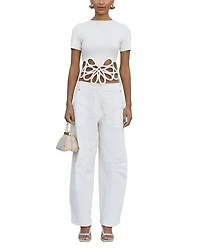 Eres Cut Out Floral Top