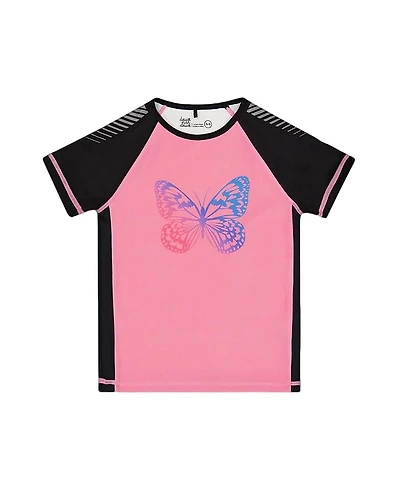 Deux par Girls' Printed Short Sleeve Athletic Top