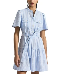 Derek Lam 10 Crosby Clynton Pintuck Striped Dress