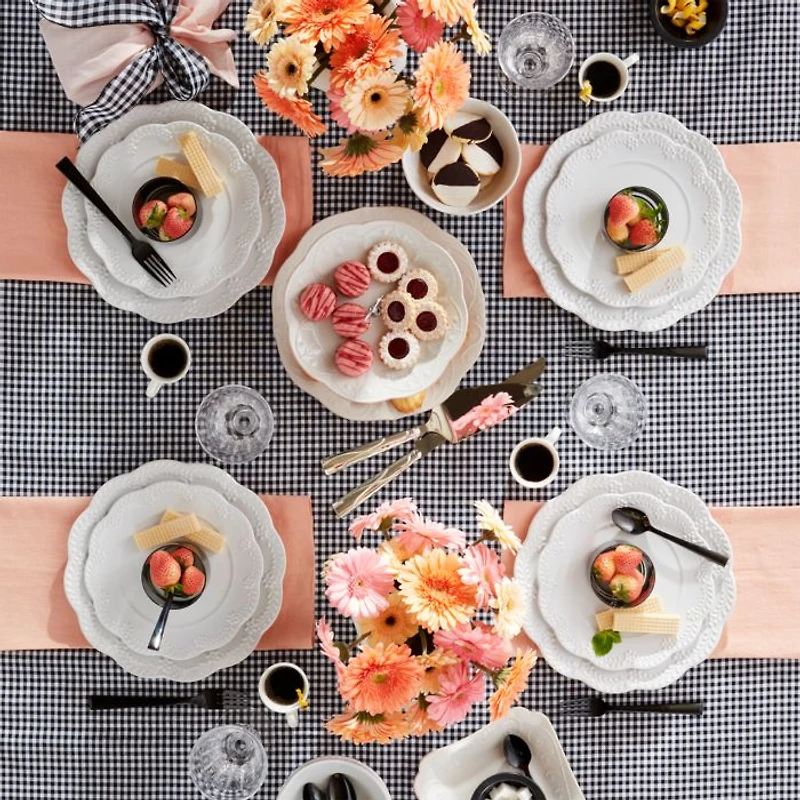 Lenox Chelsea Muse Floral White 12 Piece Dinnerware Set