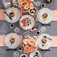 Lenox Chelsea Muse Floral White 12 Piece Dinnerware Set