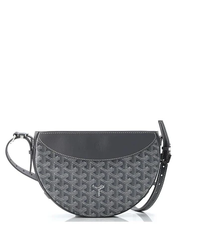 Hirondelle Shoulder Bag Coated Canvas and Leather