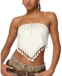 Edikted Stud & Tassel Handkerchief Top