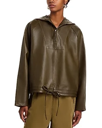 Co Workwear Leather Hoodie