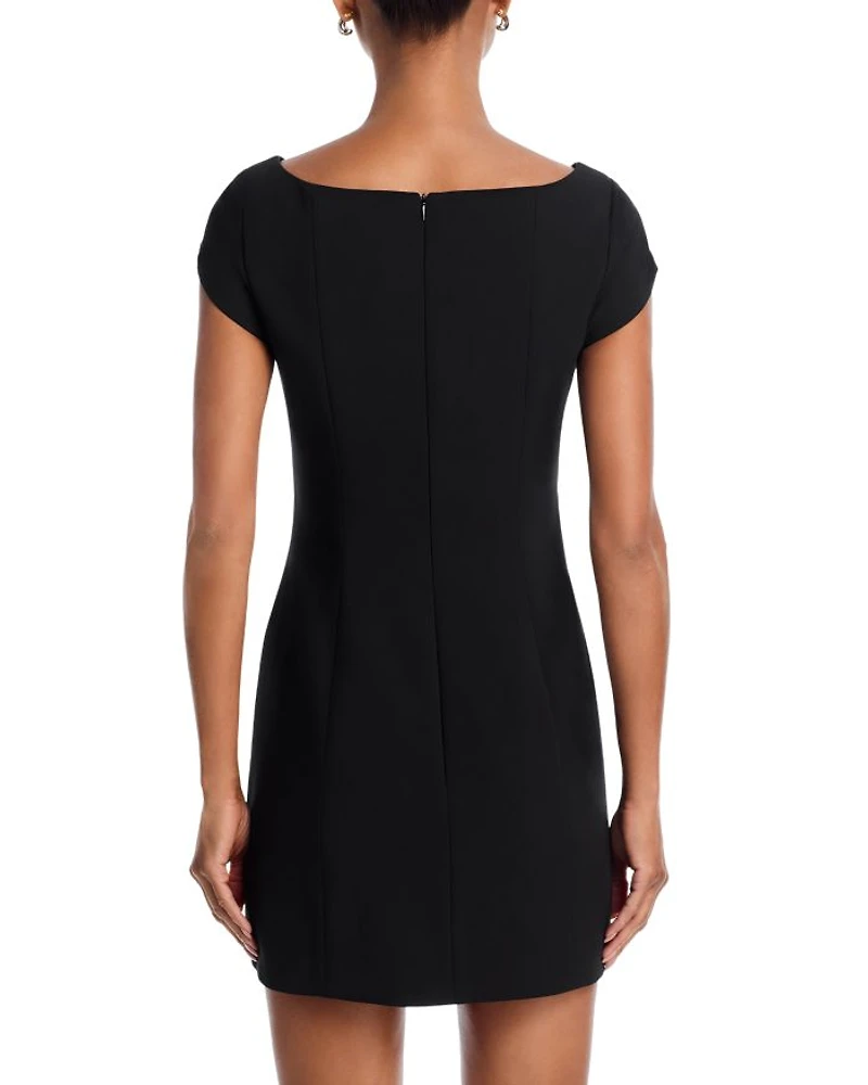 Azra Twill Cap Sleeve Mini Dress