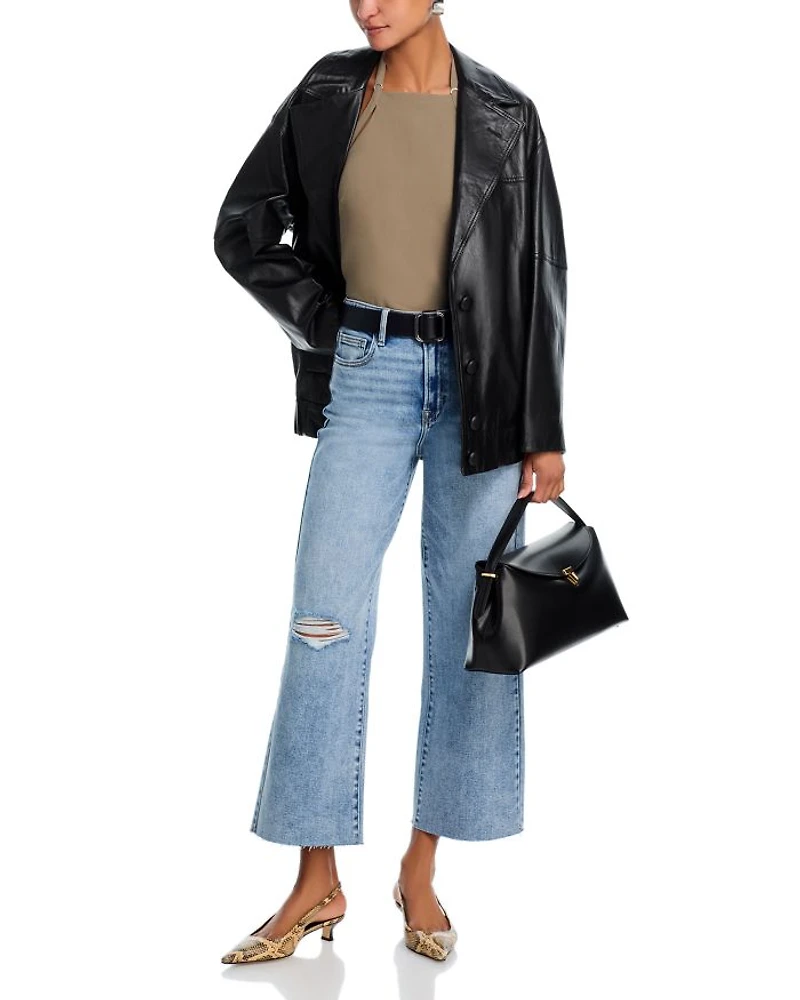 High Rise Wide Leg Jeans Medium Wash - Exclusive