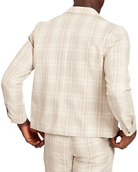 Arrigoh Checked Cotton & Linen Harrington Jacket