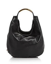 Moschino Handle Me Leather Shoulder Bag