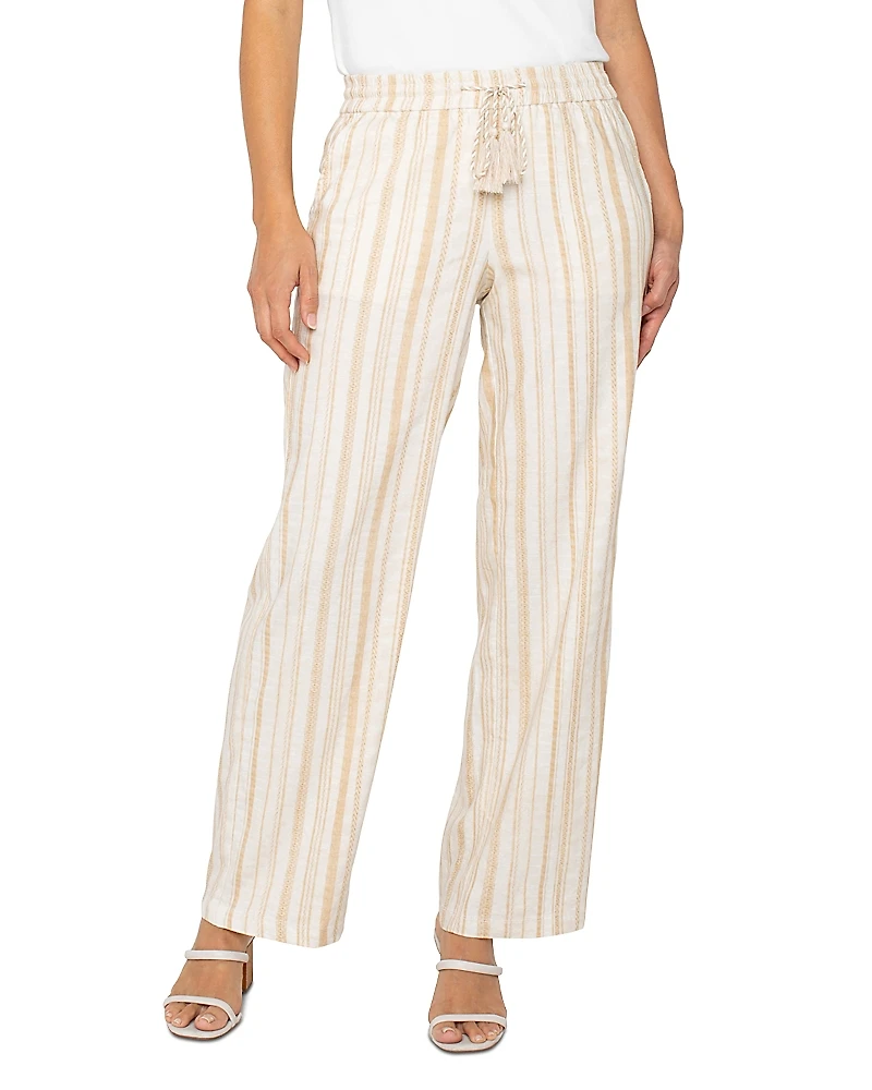 Liverpool Los Angeles Striped Drawstring Pants