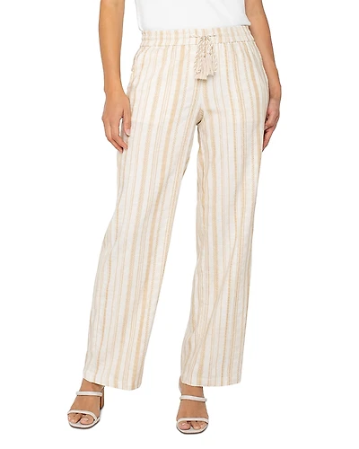 Liverpool Los Angeles Striped Drawstring Pants