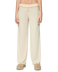 Edikted Posy Ruffle Pointelle Pants