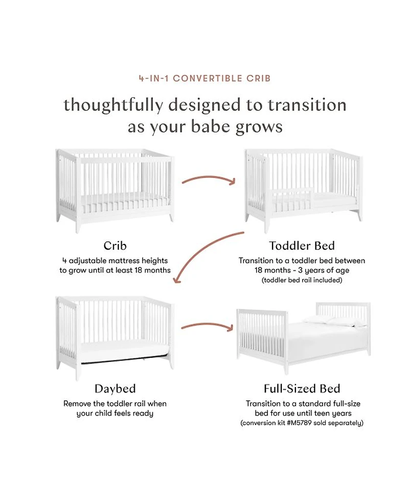 Sprout 4 1 Convertible Crib with Toddler Bed Conversion Kit