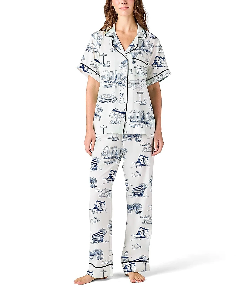 Katie Kime Houston Toile Pajama Pants Set