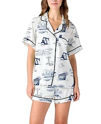 Katie Kime Houston Toile Pajama Shorts Set