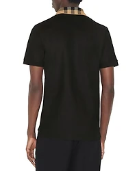 Cody Cotton Piqué Check Collar Slim Fit Polo Shirt