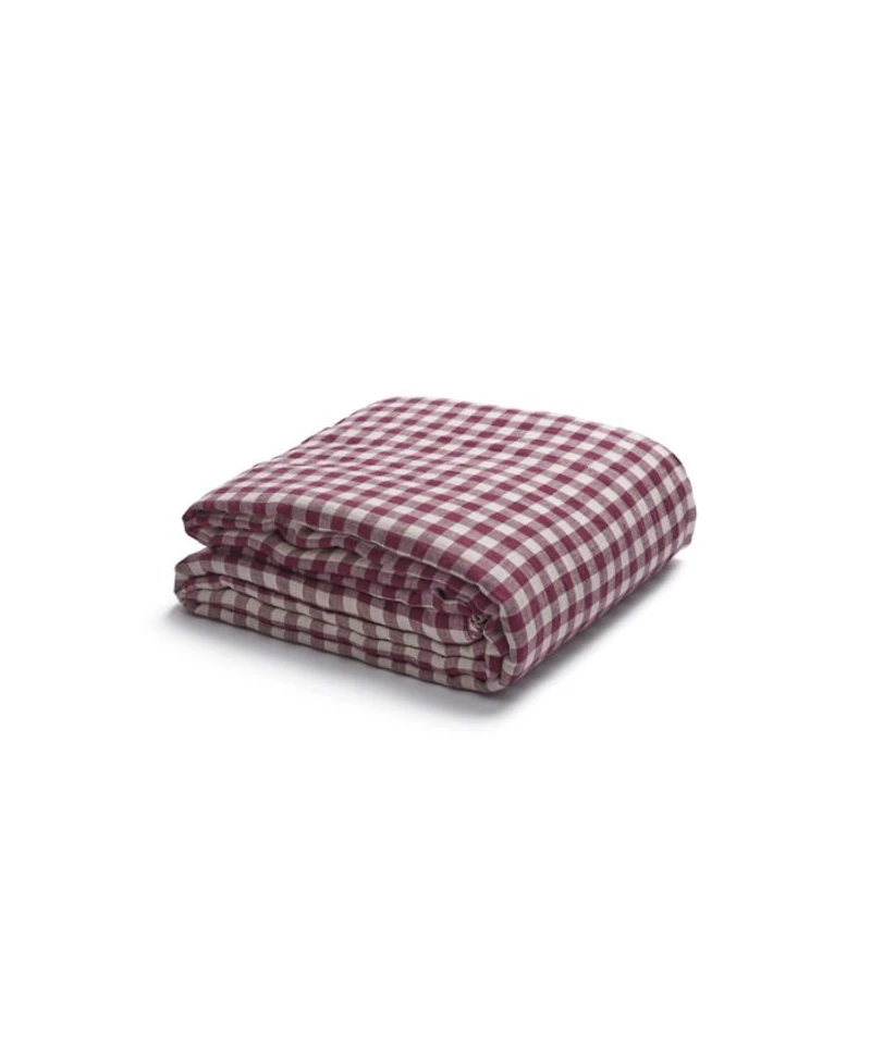 Gingham Linen Duvet Cover