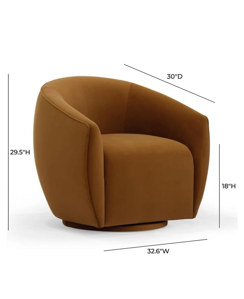 Jordan Velvet Swivel Chair