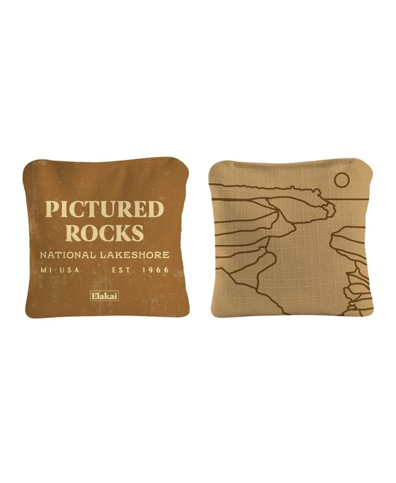 4x4 Pictured Rocks National Park Durasuede + Turbo Polyglide Pilot Versacraft Cornhole Bags