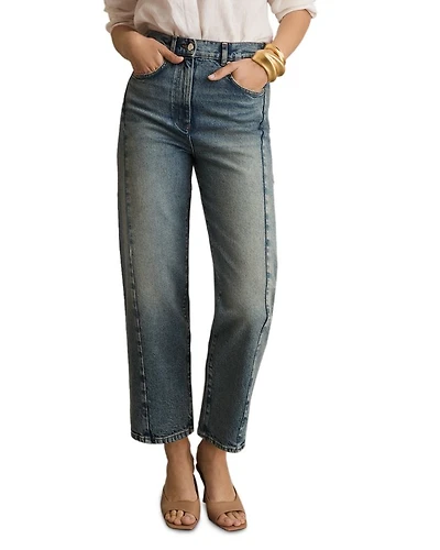 Molly Barrel Leg Jeans Mid Blue
