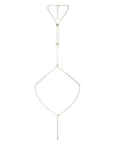 Ettika Cubic Zirconia Dainty Shell Body Chain