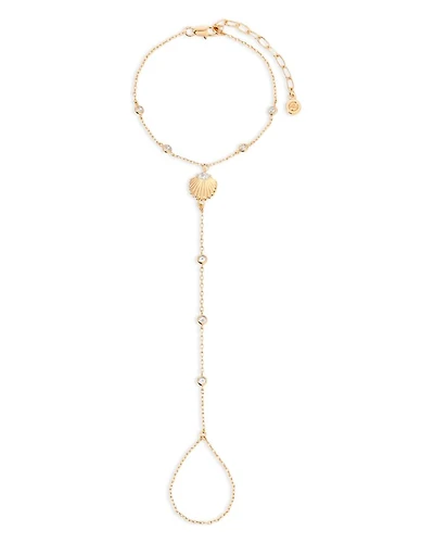 Santorini Cubic Zirconia Shell Hand Chain