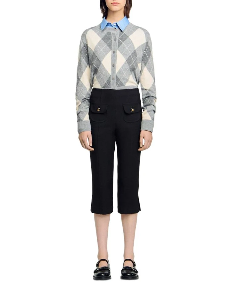 Side Zip Capri Pants