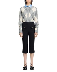 Side Zip Capri Pants