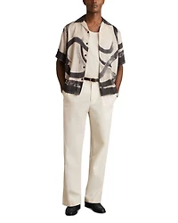 Oversized Printed Camp Shirt