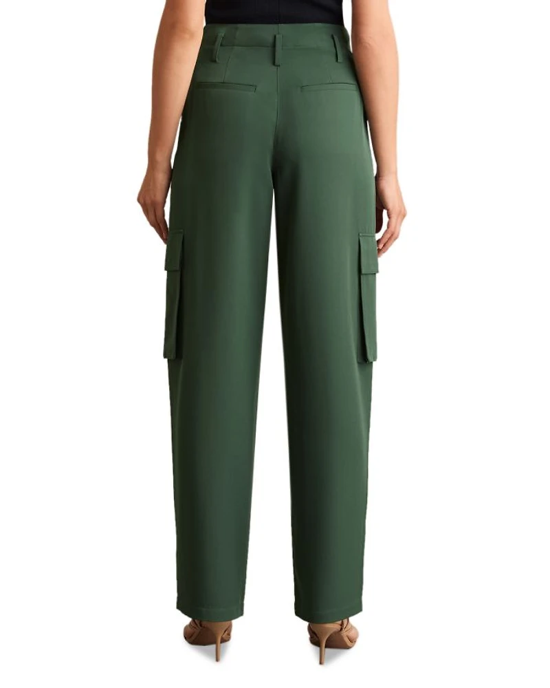 Orla Wide Leg Pleated Cargo Trousers