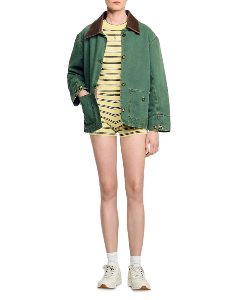 Striped Knit Shorts