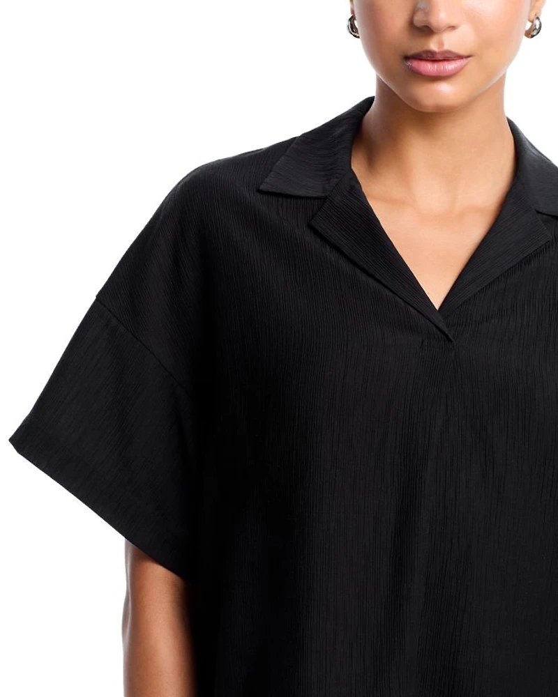 Textured Popover Camp Shirt