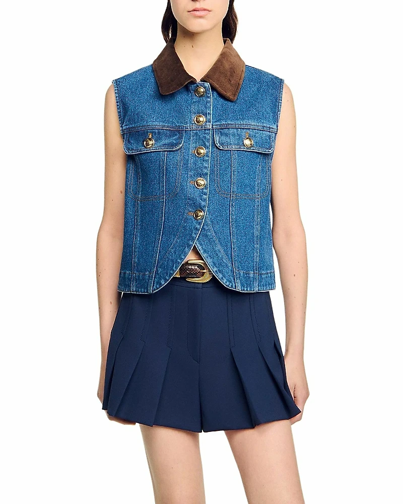 Sandro Denim Vest