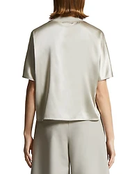 Silk Short Sleeve Blouse