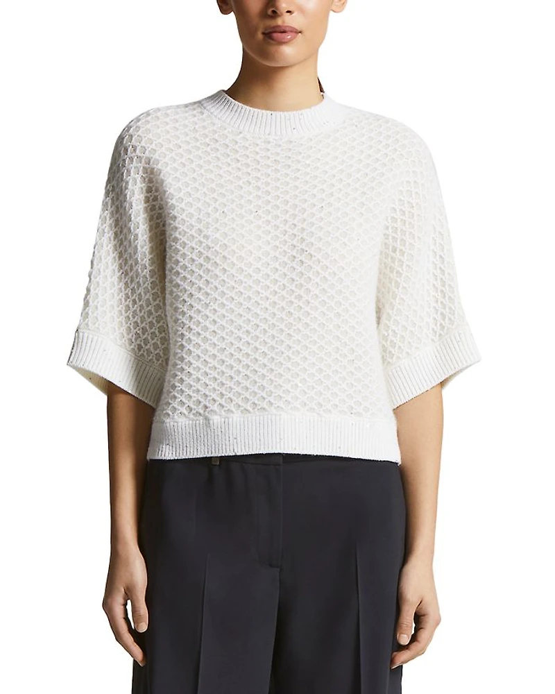 Sequin Elbow Sleeve Sweater