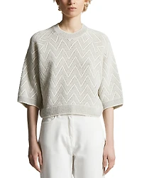 Peserico Zigzag Raglan Sleeve Sweater
