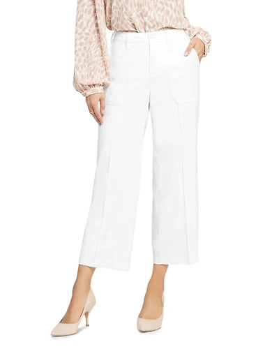 Petite Wide Leg Cargo Capri Pants