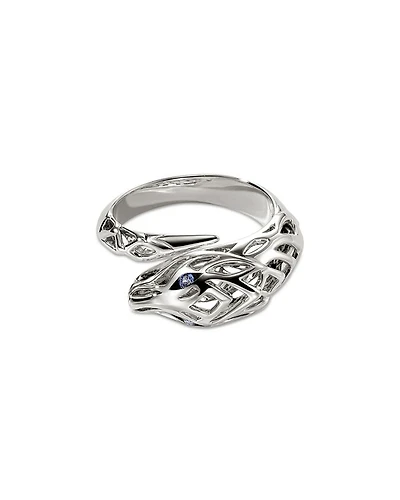 Sterling Silver Blue Sapphire Naga Ring