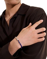 Sterling Silver Heishi Lapis Lazuli Weave Bracelet