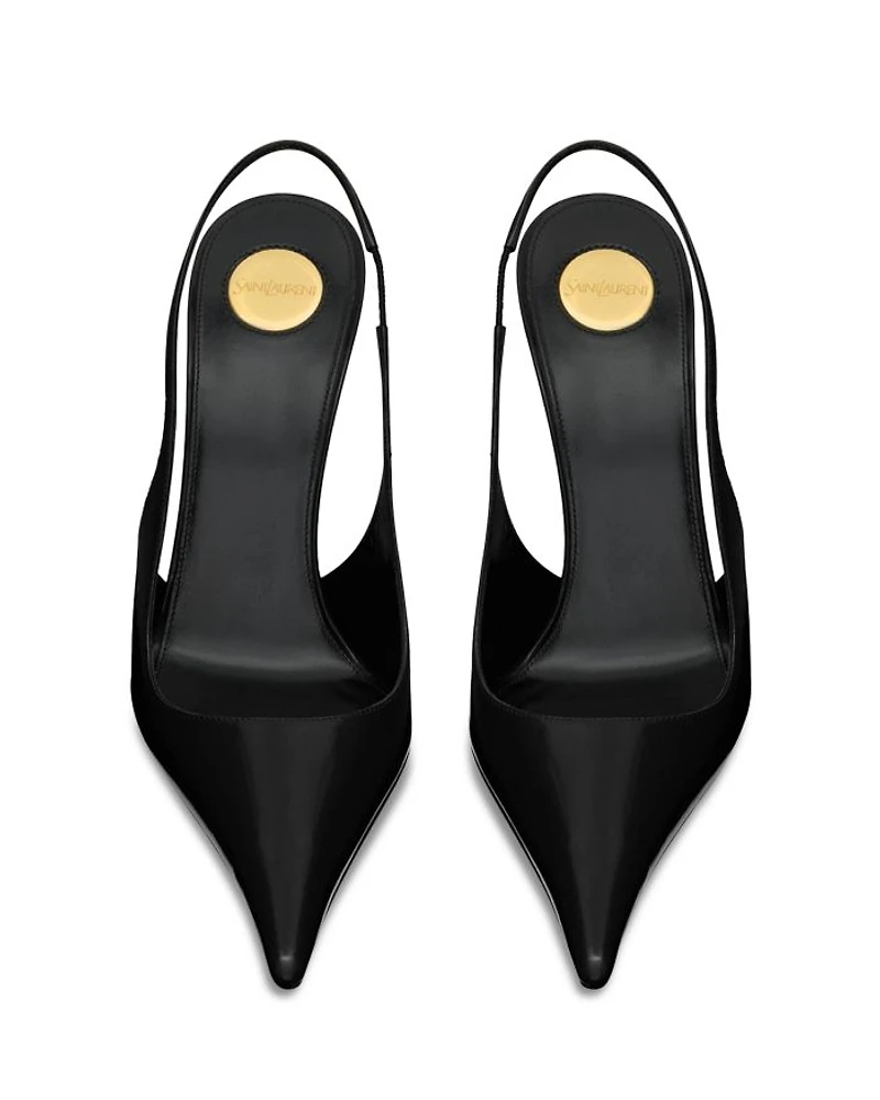 Women's Vendome Flared Stiletto High Heel Slingback Pumps