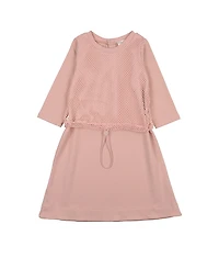 Maniere Girls' Mesh Sport 3/4 Sleeve Dress - Little Kid, Big Kid