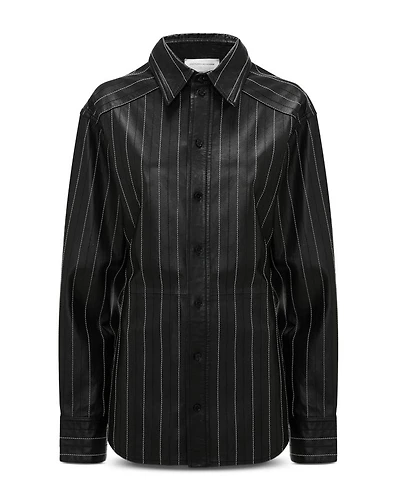 Faux Leather Shirt
