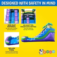 Inflatable Water Slide (Without Blower) - 21' x 9' x 12' Foot Backyard Inflatable Slide for Summer Fun - Slide with Water Pool for Kids
