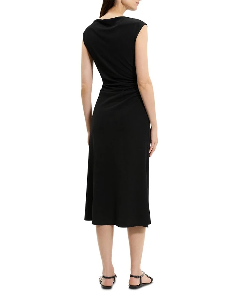 Boat Neck Midi Dress