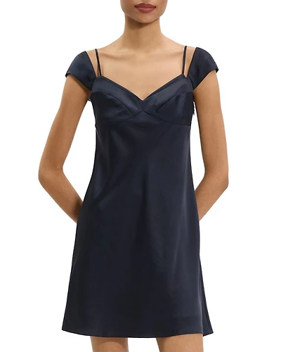 Short Sleeve Peek Cami Dress