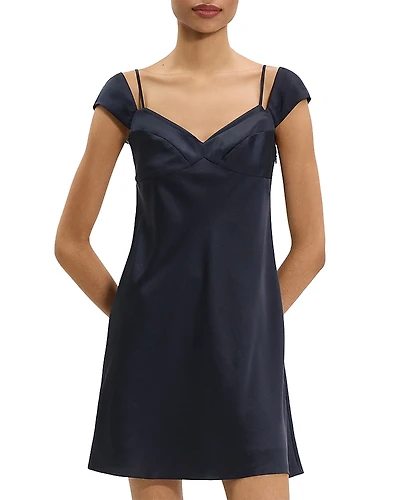 Theory Short Sleeve Peek Cami Dress